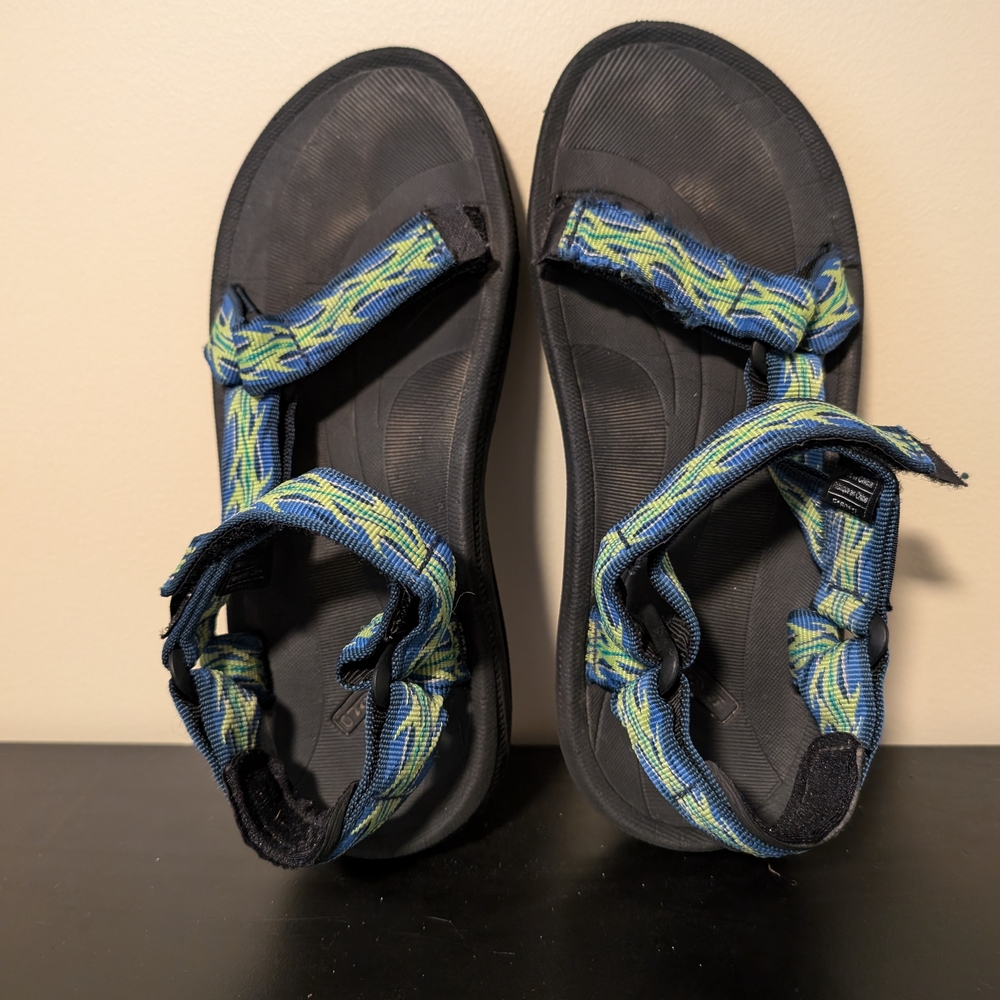 Teva Kids Sandals with Blue and Green Pattern